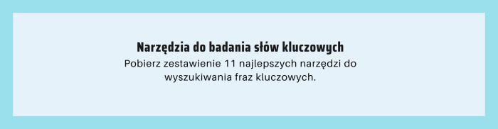 narzędzia do badania słów kluczowych