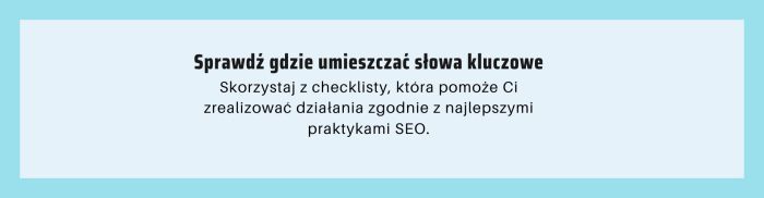 sprawdź gdzie umieszczać słowa kluczowe
