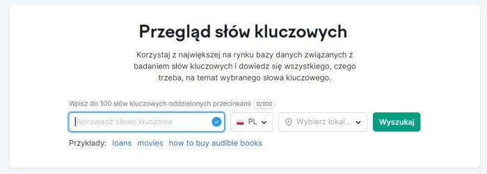 Szczegółowy przegląd słów kluczowych 