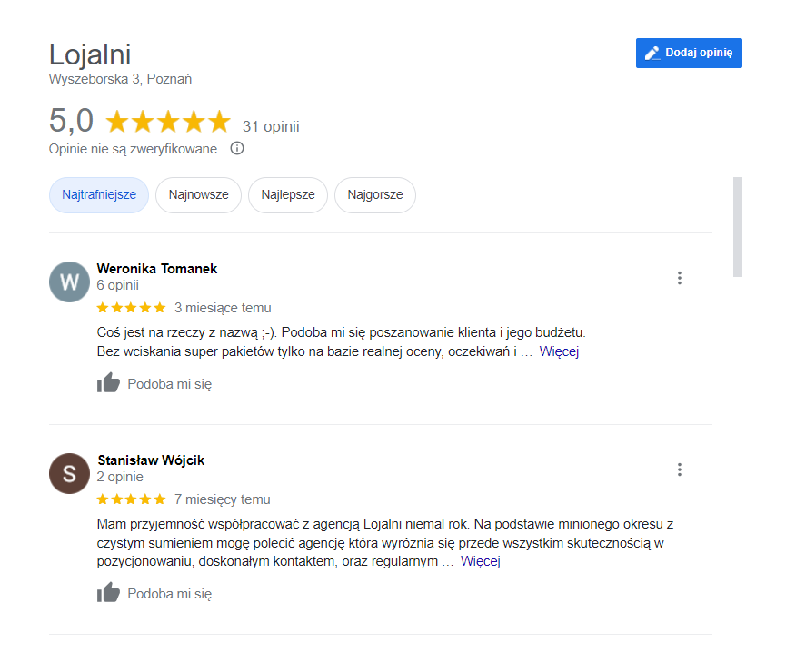 Opinie z GMF
